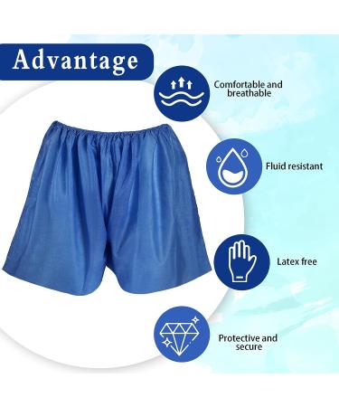 Disposable Medical Exam Shorts - Large Unisex Blue Bottoms (50 Pcs) - Buy Online on GoSupps.com