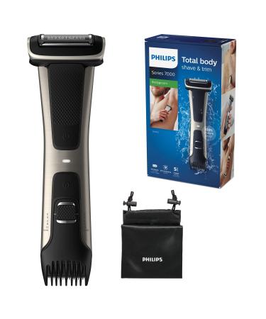 Philips Bodygroom Series 7000 Showerproof Body Groomer (Model BG7025/15) Black 2 Piece Set