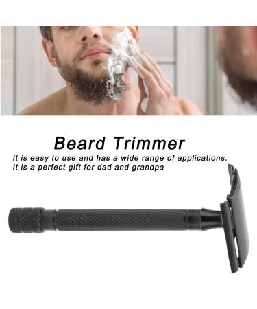 Durable Manual Razor for Easy Beard Care | Metal Shaver with Comfortable Handle & Cleaning Brush - Buy Online on GoSupps.com
