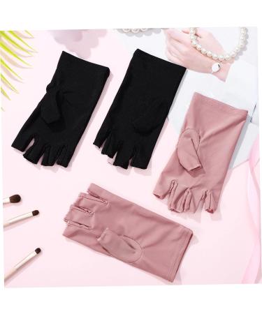 POPETPOP 2 Pairs Uv Gloves Nail Art Gel Nails Gel Gloves for Gel Manicure Nail Gloves Uv Sun Protection Gloves Nail Art Accessory Nail Art Accessories Anti Gloves Anti- up Cotton - Buy Online on GoSupps.com