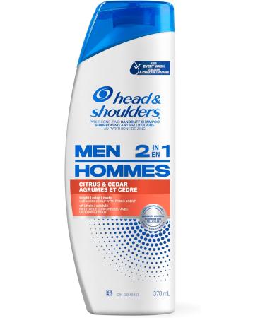 Head and Shoulders Mens 2 in 1 Dandruff Shampoo and Conditioner Anti-Dandruff Treatment Citrus & Cedar for Daily Use Paraben Free 370 mL (Packaging May Vary) Citrus + Cedar - Buy Online on GoSupps.com