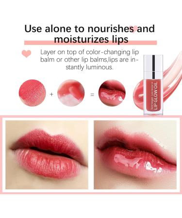 Hydrating Lip Glow Oil with Long-Lasting Plumping Gloss - Rosewood Shade - Buy Online on GoSupps.com