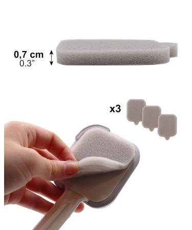 KMINA Back Care Aid | Lotion Applicator & Long Handle Brush for Seniors | Includes 3 Sponges for Easy Application - Buy Online on GoSupps.com