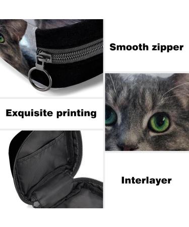 GIAPB Period Bag - Sanitary Napkin Storage & Makeup Pouch - Animal Gray Cat Color - Buy Online on GoSupps.com