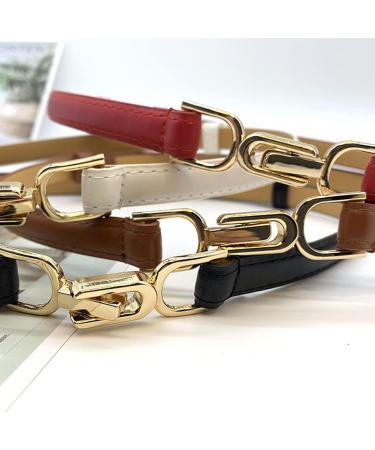 Adjustable Faux Leather Waist Belt for Ladies - Red Buckle Type All-Matched Dress Belt for Outdoor Fashion - Buy Online on GoSupps.com