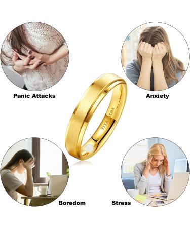 JEROOT Titanium Magnetic Rings Gold Step Edge Sleek Design | 2 Strong Magnets | Gift Box | 5mm R 1/2 (3500 Gauss) | Men Women - Buy Online on GoSupps.com