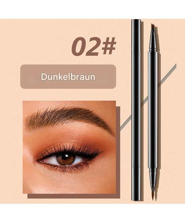 Double Eyebrow Micro Crease Pencil Liquid Eyebrow Pen Liquid Eyebrow Pen Waterproof Sweatproof Nontangle Fourpointed 2 - Buy Online on GoSupps.com