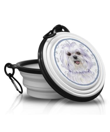 MALTESER - Foldable portable drinking bowl with carabiner for on the go. Food bowl pet bowl. Handy and unique.