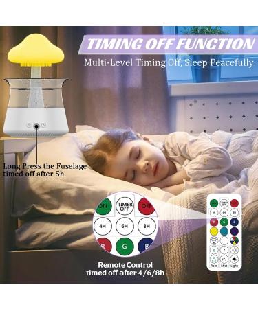 3-in-1 Rain Cloud Humidifier & Essential Oil Diffuser | Remote Control, White Noise, Timer Off | 7 Colors | Bedroom Air Humidifiers - White - Buy Online on GoSupps.com
