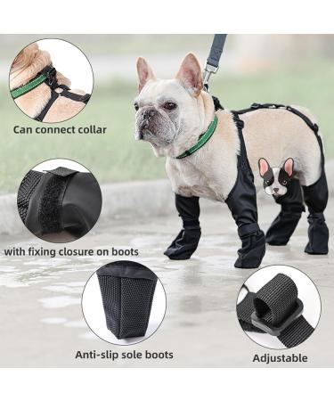 HY-MS Dog Boots Anti-Slip Dog Shoes Rugged Rubber Sole Pet Paw Protectors for Winter Snowy Day| Waterproof in Rainy Weather|Summer Hot Pavement Outdoor Walking Dog Boots (Medium) - Buy Online on GoSupps.com