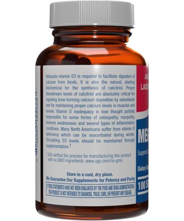 High Absorption Vitamin D3 1000IU - Clinical Formula Adult Vitamin D Supplement for Men and Women for Bone Teeth Muscle Mood and Immune Support - Easy to Swallow VIT D3 25 mcg - 100 Servings - Buy Online on GoSupps.com