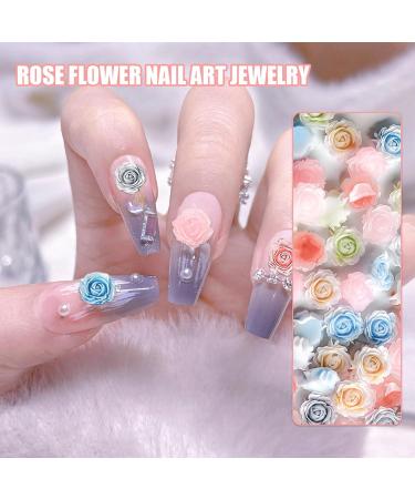 3D Flower Nail Charms 200 Pcs Colorful Acrylic Camellia Rose Flower Nail Art Charms Nail Rhinestones Gems Nail Accessories for DIY Nail Art Designs Jewelry Making (Multi-Colored A) - Buy Online on GoSupps.com