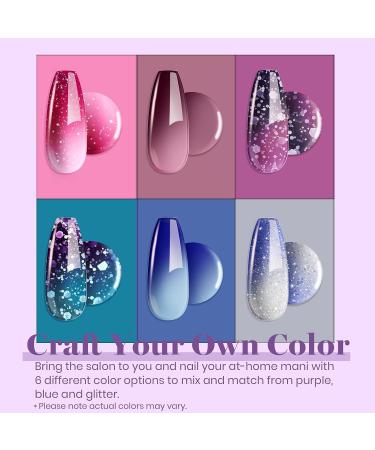 Beetles Color Changing Gel Nail Polish Set - 6 Colors Shimmer Summer Pink Blue Purple Gel Nail Polish Temperature Change Colors Kit Soak Off Uv LED Lamp Gel Nail Kit DIY Manicure Gift for Women - Buy Online on GoSupps.com