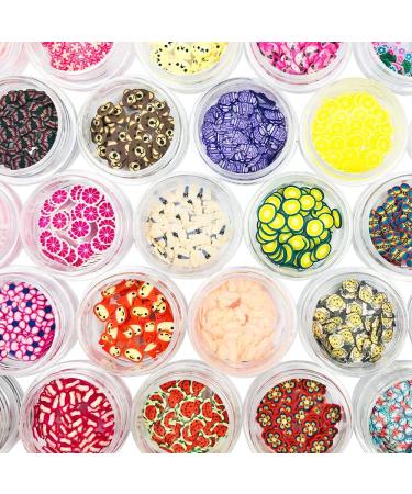 36 Boxes of Fruit Manicure Slices lyfLux 36 Styles of DIY Nail Stick 3D Soft Pottery Resin Production Lip Gloss Mobile Phone Wallet and Decorations (Fruit Animal Cartoon) - Buy Online on GoSupps.com