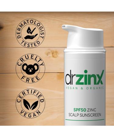 Dr ZinX Organic Zinc Scalp Mineral Sunscreen SPF50 with Hinokitiol - Best Sun Protection for All Skin Types - Buy Online on GoSupps.com