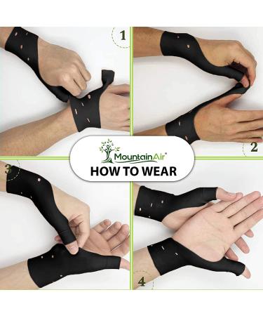 Gel Wrist and Thumb Brace - 2 Pairs | Unisex Wrist Splint for Arthritis & Carpal Tunnel Pain Relief | Flexible Silicone Thumb Brace | Black - Buy Online on GoSupps.com