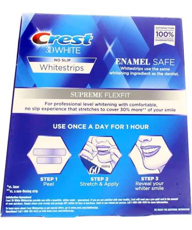 Crest 3D No Slip Whitestrips Supreme Flexfit Dental Whitening Kit - 21 Treatments - Buy Online on GoSupps.com