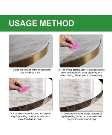 Marble Nano Crystal-Plating Agent Stone Crystal Plating Agent for Kitchen Quartz Countertop Cleaner and Polish Strong Protective Long-lasting Polishing (50ml) - Buy Online on GoSupps.com