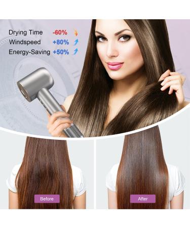 High-Speed Hair Dryer | 110 000 RPM Brushless Motor | Ionic Temperature Control & 360 Magnetic Nozzle - Lightweight & Quiet - Buy Online on GoSupps.com