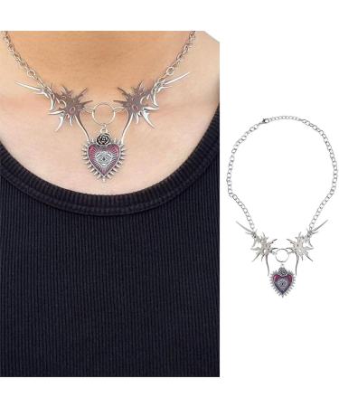 Oralgo Unisex Necklace with Cardiac Fenders | Stylish Hip-Hop Collarbone Chain & Punk Choker Jewelry - International Shipping Available - Buy Online on GoSupps.com