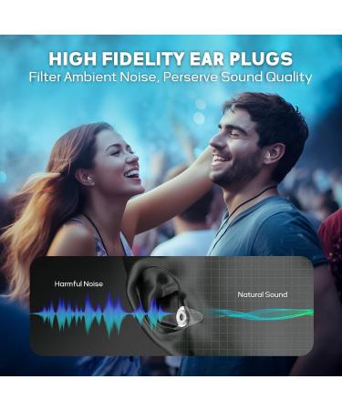 Buy Hearprotek Hi-Fi Spirit Concert Ear Plugs | High Fidelity Noise Reduction for Musicians Raves & Tinnitus Relief - Medium Black Silicone - International Shipping - Buy Online on GoSupps.com