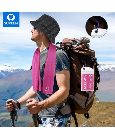 Sukeen 4 Pack Cooling Towel (40 x 12) - Soft Breathable Ice Towel for Yoga, Running, Gym - Microfiber Towel for Fitness & Camping - Pink - Buy Online on GoSupps.com