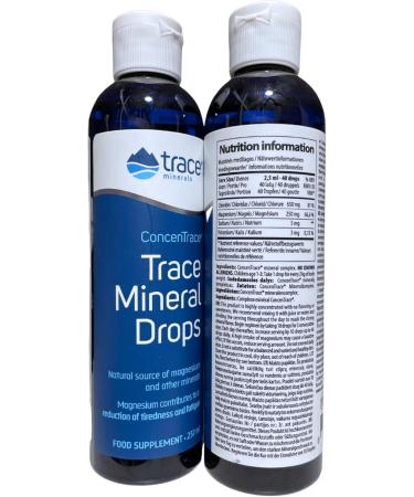 Trace Minerals Concentrace Drops - 72+ Ionic Minerals | Magnesium Chloride & Potassium | Low Sodium | Energy Electrolyte & Hydration | 3-Pack (237ml Each) - Buy Online on GoSupps.com