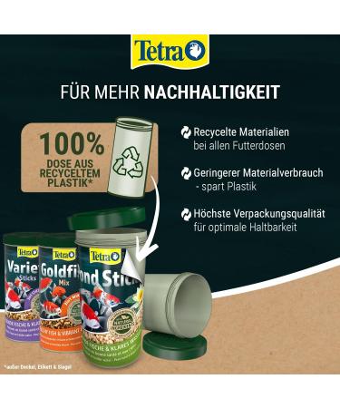 Tetra Pond Variety Sticks - Premium Fish Feed for Healthy Vibrant Pond Fish | 1L Can (1 Pack) - Buy Online on GoSupps.com