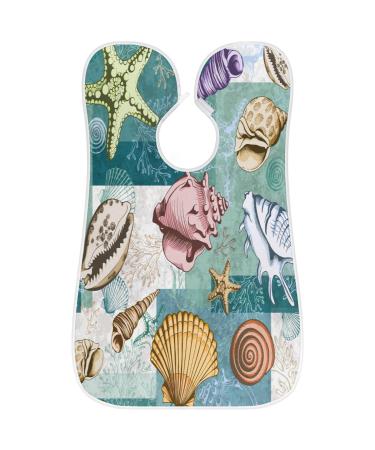 Cartoon Seashells Beard Bib Apron | Waterproof Hair Catcher for Men - Grooming Made Easy with Suction Cups | Perfect Gifts for Men - Buy Online on GoSupps.com