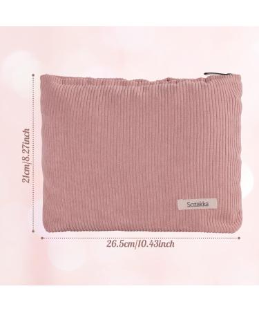 Pink Velvet Makeup Bag - Mini Canvas Toiletry Pouch for Women & Girls - Buy Online on GoSupps.com