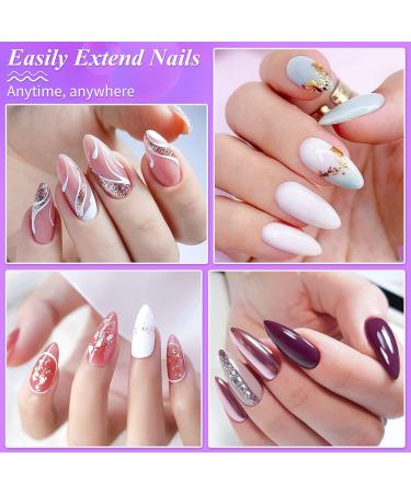 Cell 500 Soft Gel Artificial Nail Tips - Full Cover Almond Fake Nails Set with Glue for Nail Art - Buy Online on GoSupps.com