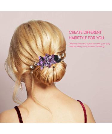 3-Piece Rhinestone Flower Hair Clip Set - Vintage Pearl Grippers for Brides & Women | Slipproof & Durable Hair Jewelry - Buy Online on GoSupps.com