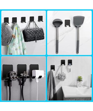 APRRMLIZW Stainless Steel Wall Hooks - Self-Adhesive Razor Holder 4-Piece Bathroom & Kitchen Organizer (Black) - Buy Online on GoSupps.com