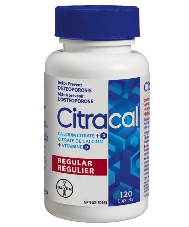 Citracal Calcium Citrate Vitamin D Caplet 120 Count (Pack of 1)