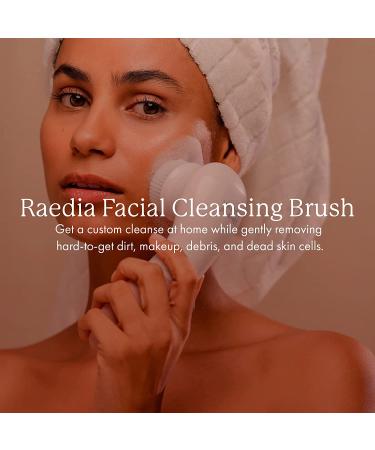 Raedia Handheld Facial Cleansing Brush - 4 Heads, Water Resistant, Lightweight Exfoliator - Dusty Pink - Buy Online on GoSupps.com