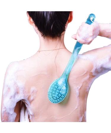 Long Handled Plastic Bath Shower Back Brush Scrubber - Green - Buy Online on GoSupps.com