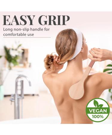 Vegan Dry Brushing Body Brush and Back Scrubber Set for Radiant Skin by Lily England - Buy Online on GoSupps.com