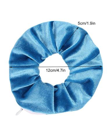 Colorful Velvet Scrunchies for Girls & Women | Hair Ties with Hidden Zipper Pocket | 3 Pack Hair Accessories - Buy Online on GoSupps.com