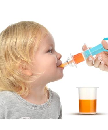 2-Piece Baby Oral Feed Spray & Liquid Feeder with Pacifier Head - Perfect for Newborns & Small Children (White & Blue) - International Shipping - Buy Online on GoSupps.com