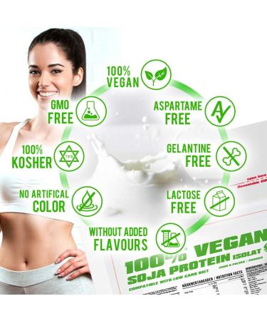 BWG Soy Isolate Protein Shake - 100% Vegan & Lactose-Free Pure Soy Protein Powder - Premium Chocolate Flavor - 2500g - Buy Online on GoSupps.com