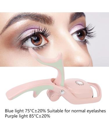 Qukaim Heated Eyelash Curlers Heated Eyelash Curlers Smart Electric 3 Temperature Settings Portable Rechargeable Eye Lashes Curling Tool Pink - Buy Online on GoSupps.com