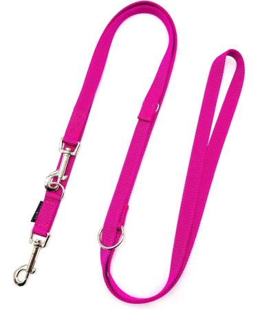 Adjustable Double Dog Leash for Large Dogs 5m Lilac 25mm | Durable & Comfortable - Buy Online on GoSupps.com