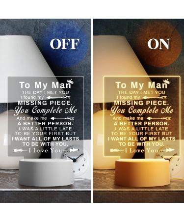 Boyfriend Christmas Gifts - Boyfriend Birthday Gifts Night Light Touching Words Engraved Christmas Gifts for Him Gifts for Boyfriends 1 Year Anniversary Boyfriend Gifts - Buy Online on GoSupps.com