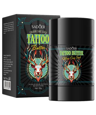 SADOER Stick Corporel Soin Couleur Tatouage Baume Hydratant Nourrissant Apaisant Format Pratique 55g