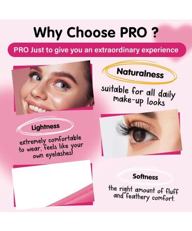 PRO Lash Clusters 96 Pcs Individual Wispy Natural Eyelash Extensions | Sparse D-8-16 Mix | DIY Cluster Lashes for Natural Look | Reusable & Super Thin Band - Buy Online on GoSupps.com