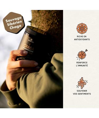 Solve Labs Premium Siberian Chaga Capsules 10% Beta-D-Glucans 10:1 Extract Zero Fillers & Additives 60 Capsules 1 Month Supply - Buy Online on GoSupps.com