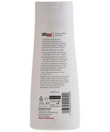 Sebamed Anti-Dandruff Shampoo 200ml - 50% Less Dandruff in 14 Days | Mild Care for Sensitive Scalp | Pack of 3 - Shine & Volume - Buy Online on GoSupps.com