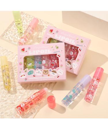Sitovely 6pcs Roll On Lip Gloss Fruity Flavored Lip Oil Nourishing Lip Oil Lip Balm Lip Makeup - Buy Online on GoSupps.com
