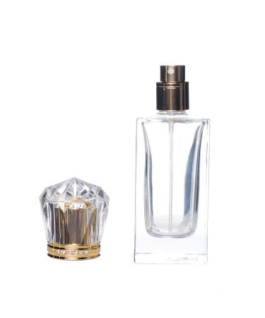 Luxury 50ml Perfume Atomizer - Empty with Crystal Cap in Gold | International Shipping Available - Buy Online on GoSupps.com