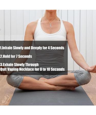 Stainless Steel Mindful Breathing Necklace Breathlace Necklace Quit Smoking Anxiety Necklace The Necklace for Anxiety Stress for Men Women Anxiety Relief (Blue) - Buy Online on GoSupps.com